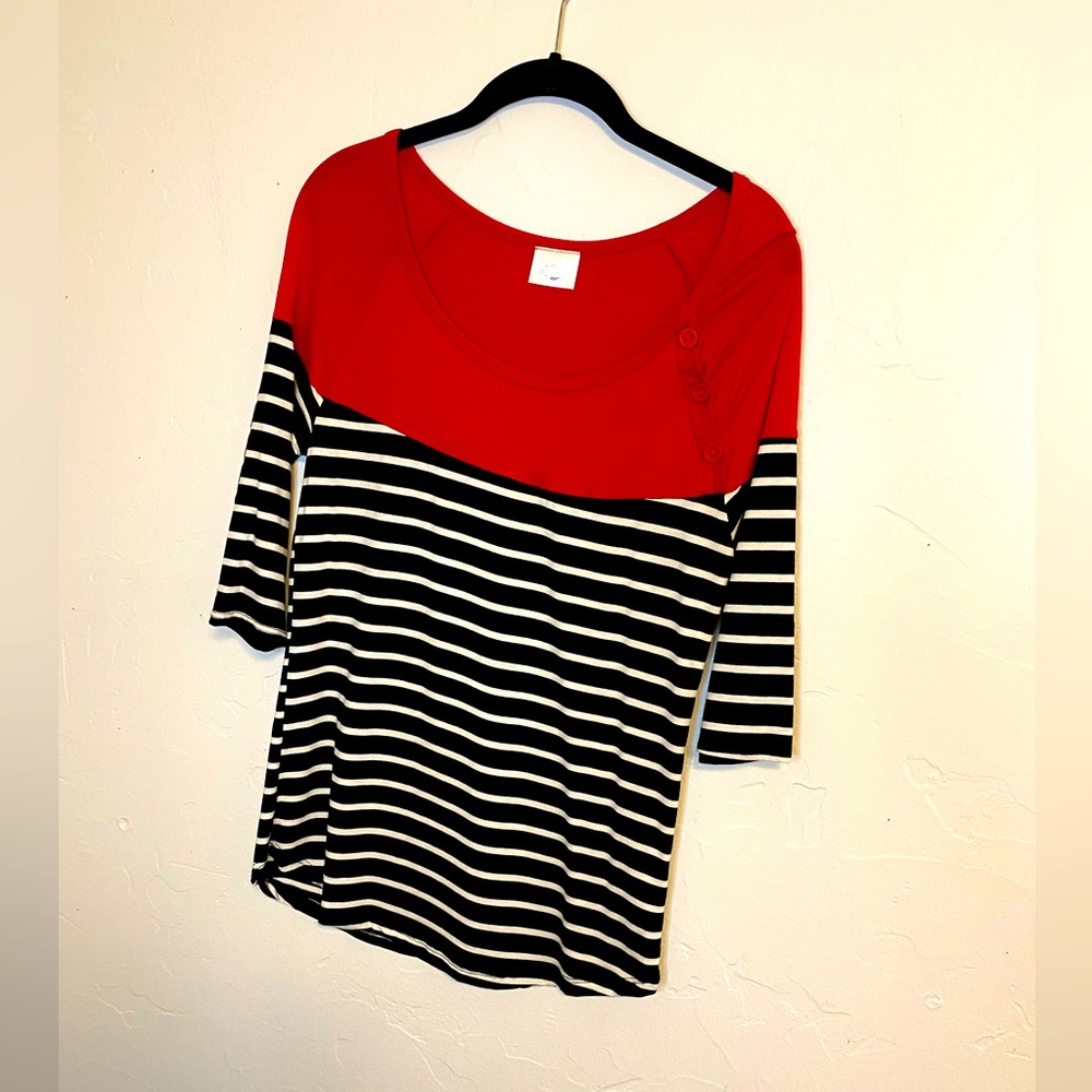 Tua color block/striped top in size medium